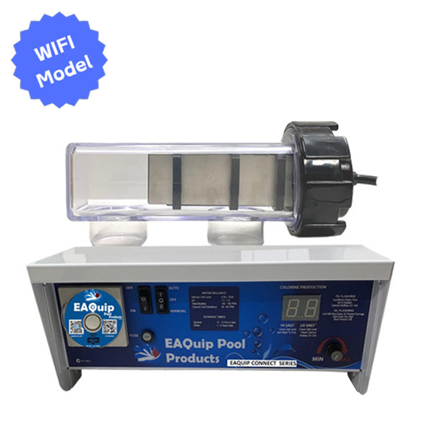 new eaquip salt water pool chlorinator with wifi timer
